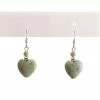 Cashs Crystal Cashs Ireland, Connemara Marble Sterling Silver Heart Earrings Pair -wine set shop 1009C a1