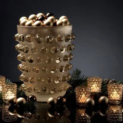 Lalique Mossi XXL Gold Lustre 12" Vase, Limited Edition