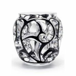 Lalique Tourbillons XXL 10.5" Vase, Black