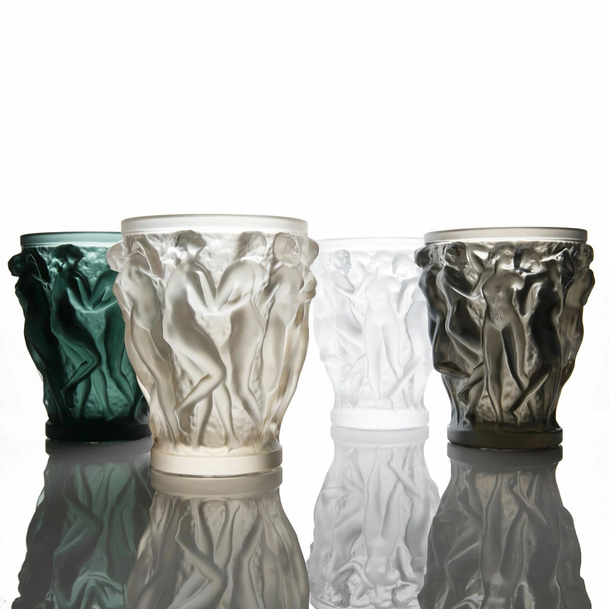Lalique Bacchantes 9.5" Vase, Bronze 2 Lalique Bacchantes 9.5" Vase, Bronze - Image 2