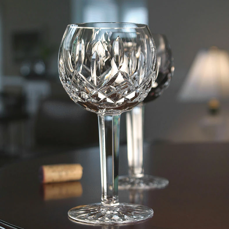 Waterford Crystal Lismore Balloon Wine Glasses, Pair 2 Waterford Crystal Lismore Balloon Wine Glasses, Pair - Image 2