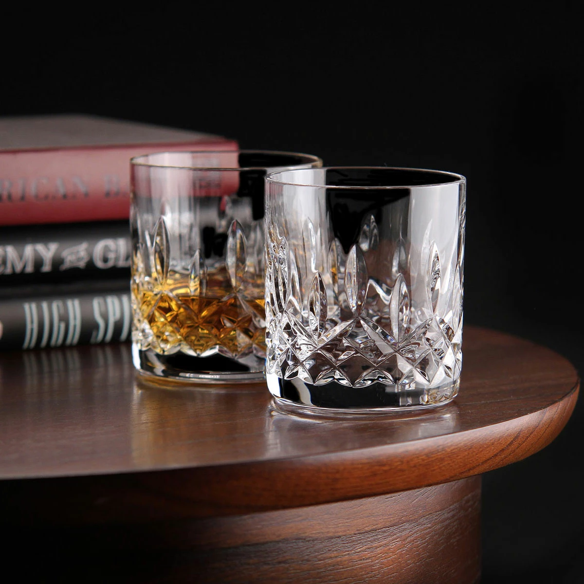 Waterford Crystal, Lismore 5 Oz Straight Sided Whiskey Tumblers, Pair 2 Waterford Crystal, Lismore 5 Oz Straight Sided Whiskey Tumblers, Pair - Image 2