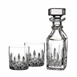 Waterford Crystal, Lismore Connoisseur Square Decanter And Tumbler Set