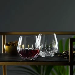 Waterford Crystal Lismore Nouveau Stemless Wine Light Red Pair -wine set shop 1060609 a3