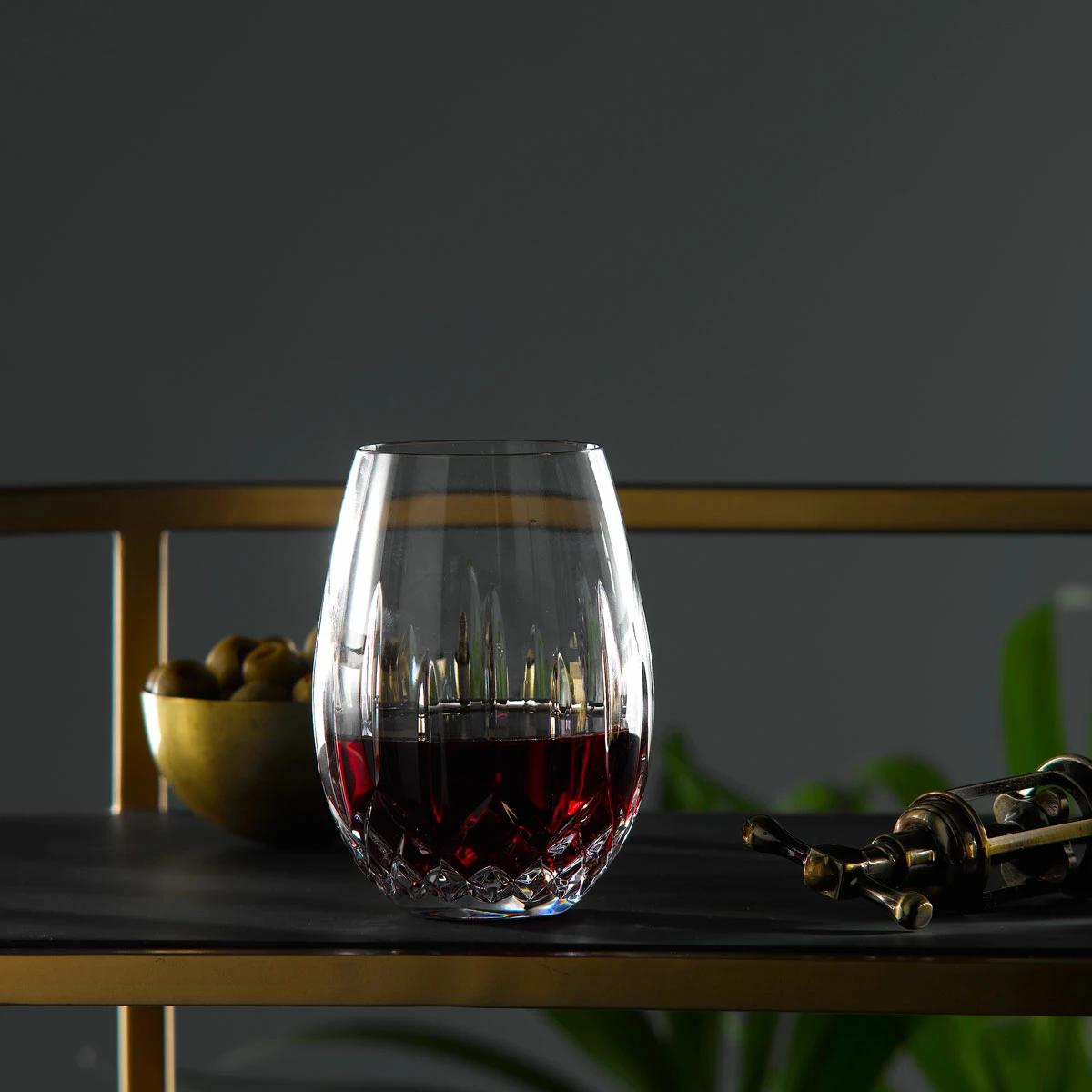 Waterford Crystal Lismore Nouveau Stemless Deep Red Wine Pair 2 Waterford Crystal Lismore Nouveau Stemless Deep Red Wine Pair - Image 2