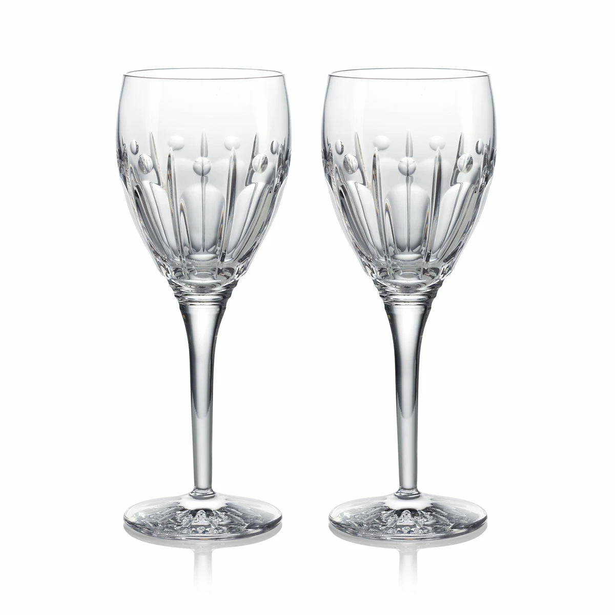 Waterford Crystal Winter Wonders, Winter Rose Wine Clear Pair 1 Waterford Crystal Winter Wonders, Winter Rose Wine Clear Pair