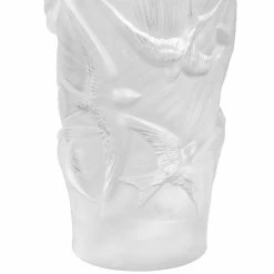 Lalique Hirondelles, Swallows 6" Vase, Clear -wine set shop 10644600 a4