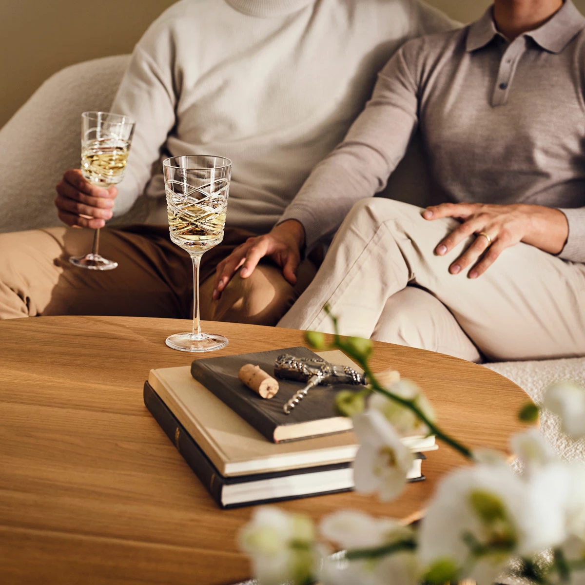 Waterford Crystal Waterford Aran White Wine Glasses, Pair 2 Waterford Crystal Waterford Aran White Wine Glasses, Pair - Image 2