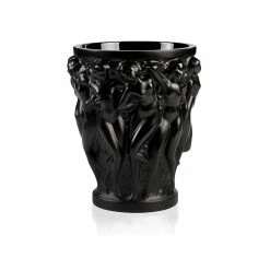Lalique Bacchantes 5" Vase, Noir Black