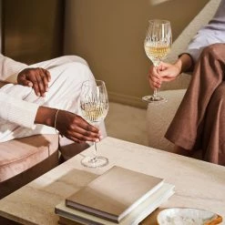 Waterford Crystal Waterford Lismore Diamond White Wine Medium Glasses, Pair -wine set shop 1065339 a2