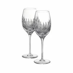 Waterford Crystal Waterford Lismore Diamond White Wine Medium Glasses, Pair -wine set shop 1065339 a7