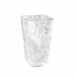 Lalique Large Pivoines Clear 13.5" Vase