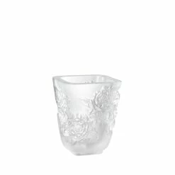 Lalique Small Pivoines 5.5" Vase