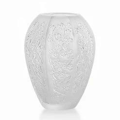 Lalique Sakura 5.5" Vase, Clear