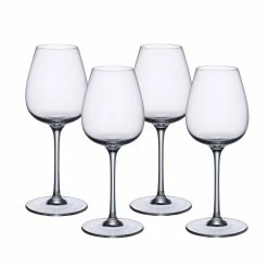 Villeroy And Boch Purismo Wine Intricate And Delicate Red Wine Glasses, Set Of 4