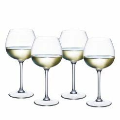 Villeroy And Boch Purismo Soft And Rounded White Wine Glasses, Set Of 4