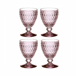 Villeroy And Boch Boston Colored Red Wine Set Of 4 Rose