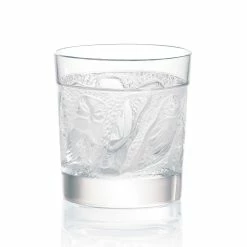 Lalique Owl Whiskey Tumbler, Single
