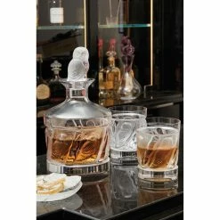 Lalique Owl Whiskey Tumbler, Pair -wine set shop 1730900 lq owl bar171200