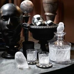 Lalique Owl Old Fashioned Tumblers, Pair -wine set shop 1731400 a2