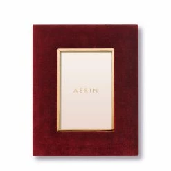 Aerin Valentina Velvet Frame 4x6", Cinnabar -wine set shop 19220007AE a2