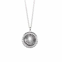 Cashs Crystal Cashs Ireland, Newgrange Circle Pendant Crystal Necklace, Medium
