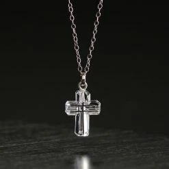 Cashs Crystal Cashs Ireland, Crystal St. Brigid's Cross Pendant Necklace, Small -wine set shop 19252C a2