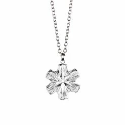 Cashs Crystal Cashs Ireland, Crystal Snowflake Pendant Necklace, Small