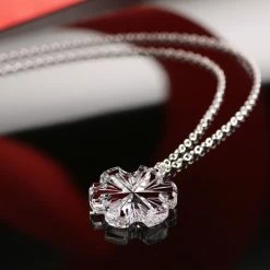 Cashs Crystal Cashs Ireland, Crystal Snowflake Pendant Necklace, Medium -wine set shop 20929C c snowflkecrynecklg161200