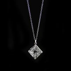 Cashs Crystal Cashs Ireland, Diamond Newgrange Pendant Crystal Necklace, Small