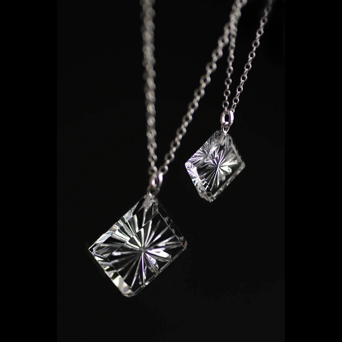 Cashs Crystal Cashs Ireland, Diamond Newgrange Pendant Crystal Necklace, Large 3 Cashs Crystal Cashs Ireland, Diamond Newgrange Pendant Crystal Necklace, Large - Image 3