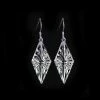 Cashs Crystal Cashs Ireland, Diamond Newgrange Drop Crystal Earrings, Sterling French Hook, Pair -wine set shop 20937C a1