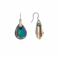 Baccarat Crystal Psydelic Wire Earrings Sterling Silver Blue Scarabee -wine set shop 2106396B 21200