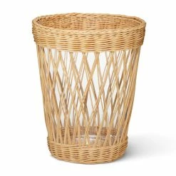 Aerin 10" Navona Wicker Vase, Wicker