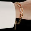 Cashs Crystal Cashs Ireland Gold Cocktail Statement Bracelet -wine set shop 21757C a1