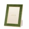 Aerin Classic Croc Leather Frame, 5 X 7", Verde