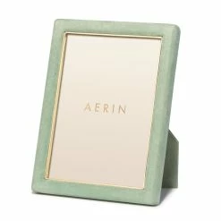 Aerin Piero Suede Frame, Sage, 5 X 7"