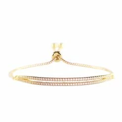 Cashs Crystal Cashs Ireland, Elyse Crystal And Gold Pave Pull Up Bracelet