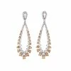 Cashs Crystal Cashs Ireland, Eve Crystal And Amber Pierced Earrings -wine set shop 23062C a1