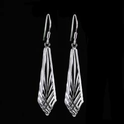 Cashs Crystal Cashs Ireland, Crystal Annestown Icicle Sterling Drop Earrings, Pair
