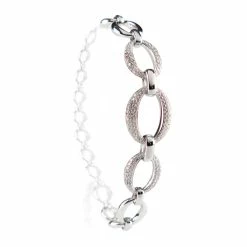 Cashs Crystal Cashs Ireland, Crystal And Silver Cocktail Statement Bracelet