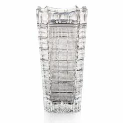 Cashs Crystal Cashs Ireland, Tartan 11" Square Vase