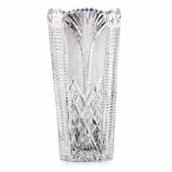 Cashs Crystal Cashs Ireland Art Collection Donegal Octagonal 11" Scalloped Vase