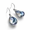 Baccarat Crystal Psydelic Wire Earrings Sterling Silver Iridescent Clear -wine set shop 2607014B a1