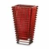 Baccarat Crystal, Eye 11 3/4" Rectangular Vase, Red -wine set shop 2802302B a1