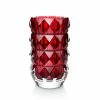 Baccarat Crystal Baccarat Louxor 9" Round Red Vase