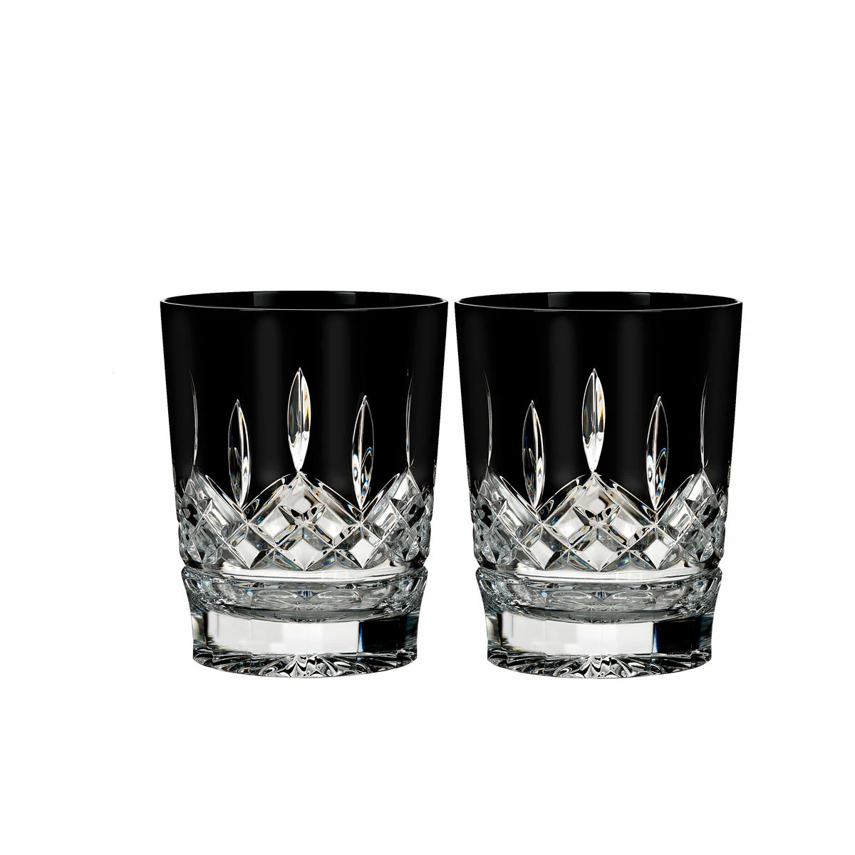 Waterford Crystal Waterford Lismore Black DOF Tumblers, Pair 1 Waterford Crystal Waterford Lismore Black DOF Tumblers, Pair