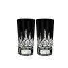 Waterford Crystal, Lismore Black Crystal Hiball Tumbler, Pair -wine set shop 40021872 a1