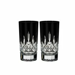Waterford Crystal, Lismore Black Crystal Hiball Tumbler, Pair