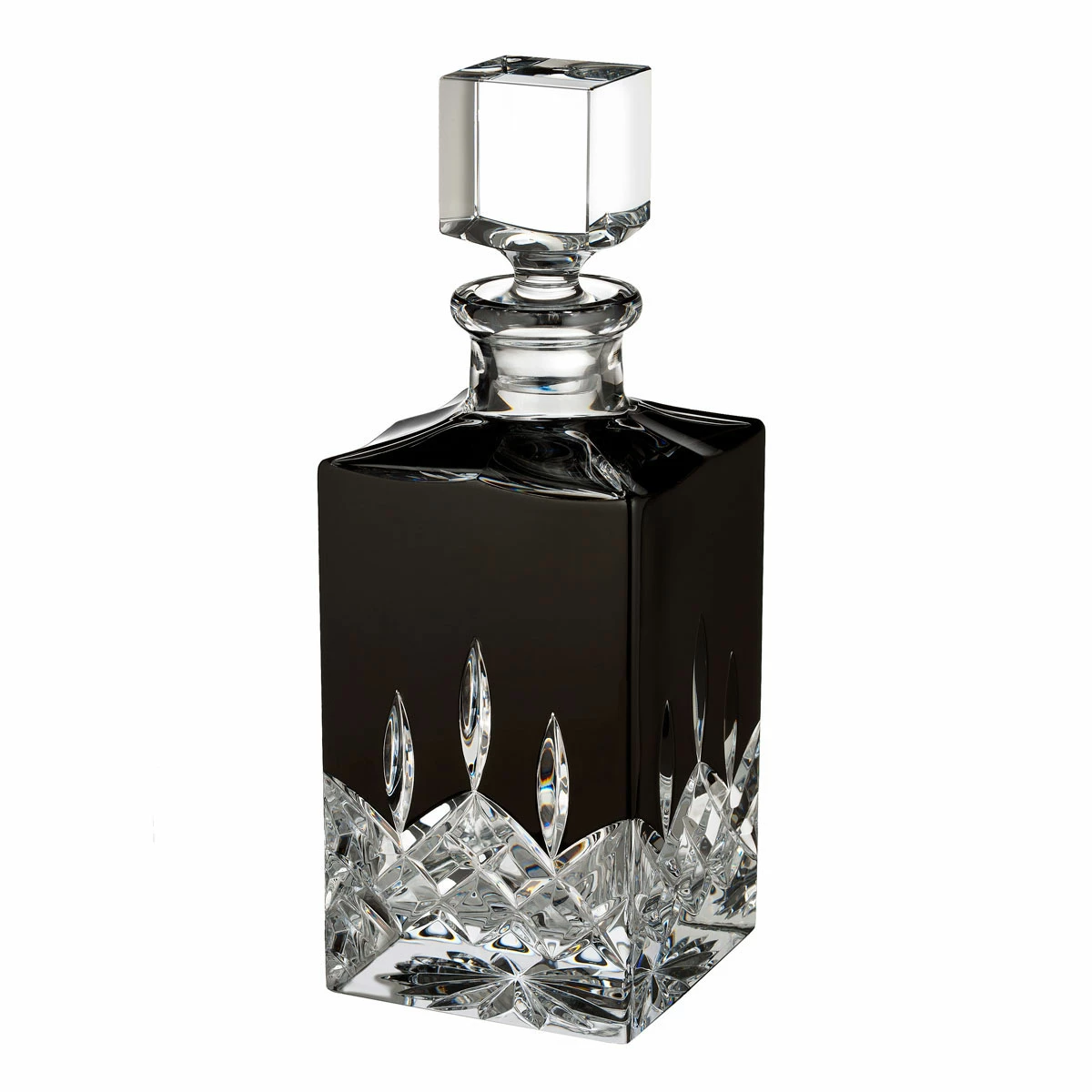 Waterford Crystal Lismore Black Square Decanter 1 Waterford Crystal Lismore Black Square Decanter